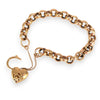 GOLD DEAL | 9ct (9K) Gold Belcher 18cm Bracelet & Heart Padlock Valuation $6,400