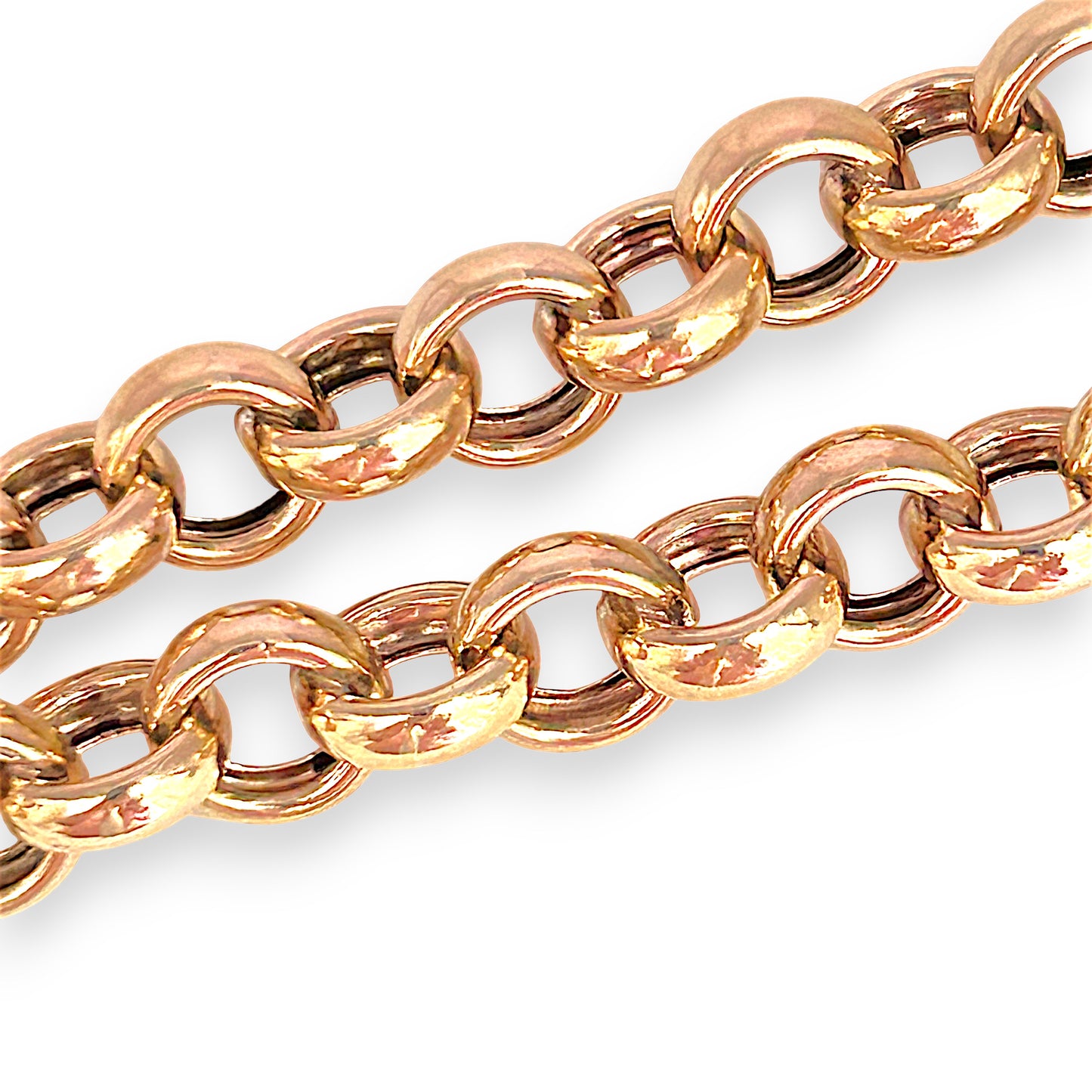 GOLD DEAL | 9ct (9K) Gold Refurbished Vintage Belcher 18cm Bracelet with Heart Padlock