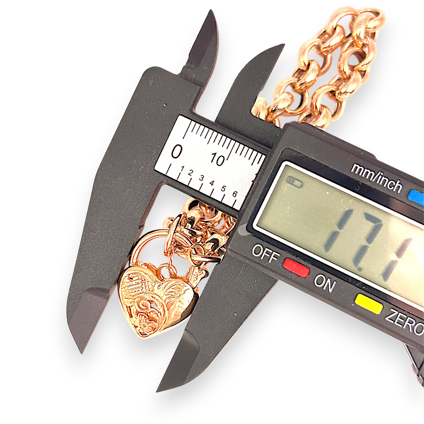 GOLD DEAL | 9ct (9K) Gold Refurbished Vintage Belcher 18cm Bracelet with Heart Padlock