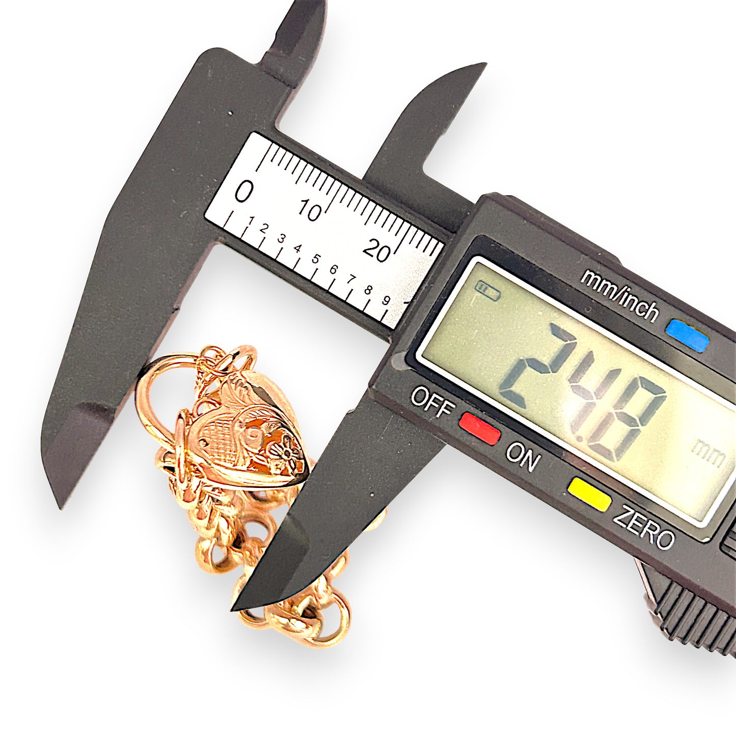 GOLD DEAL | 9ct (9K) Gold Refurbished Vintage Belcher 18cm Bracelet with Heart Padlock