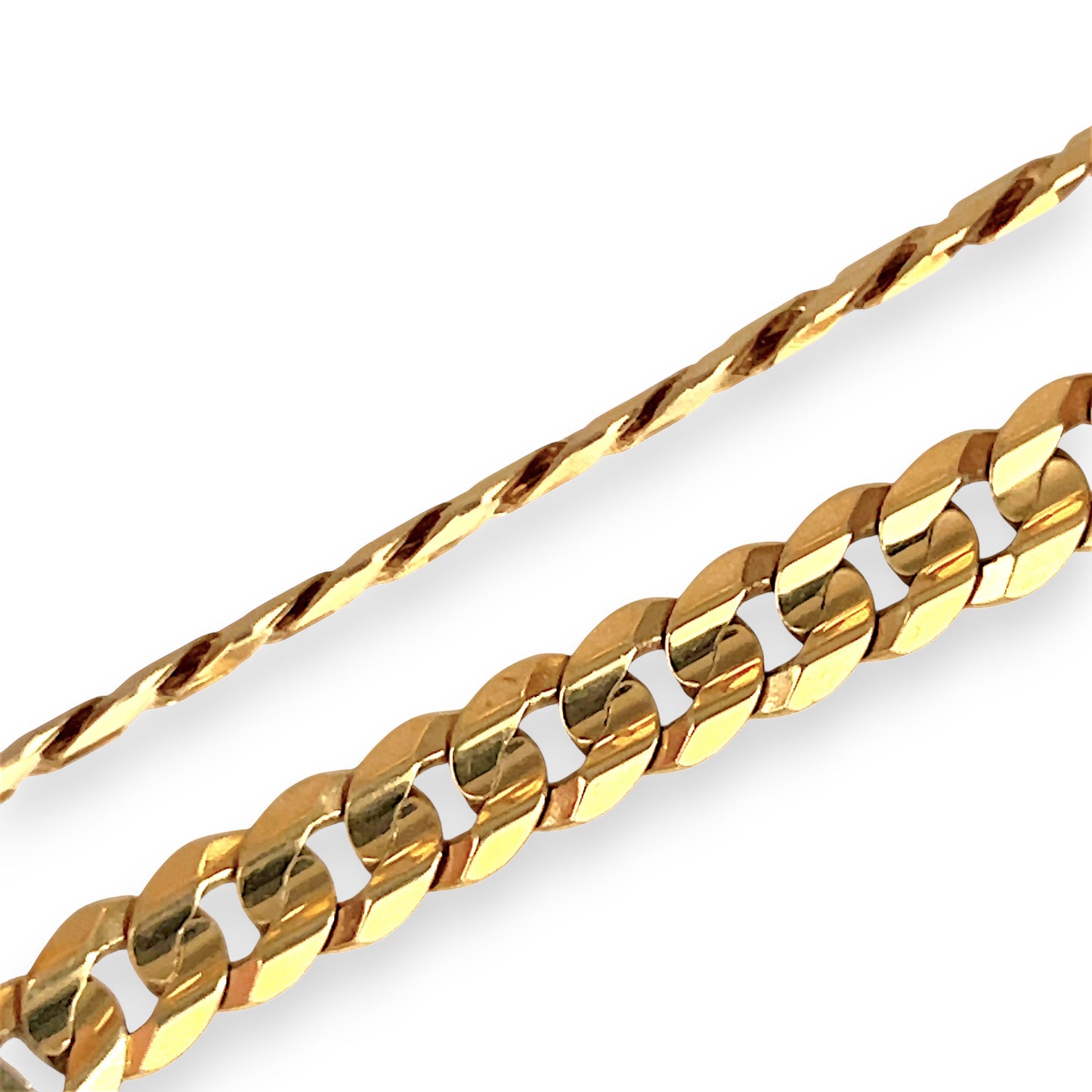 GOLD DEAL | 9ct (9K) Gold Refurbished Soft Edge Cuban Link Bracelet 21.5cm