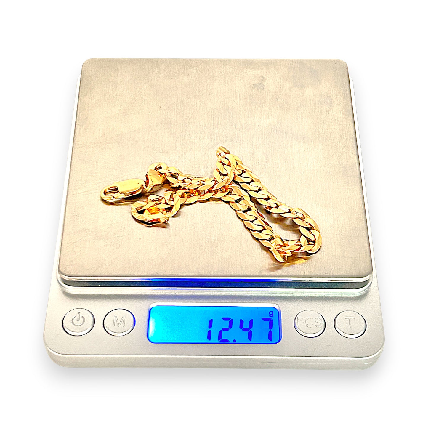 GOLD DEAL | 9ct (9K) Gold Refurbished Soft Edge Cuban Link Bracelet 21.5cm