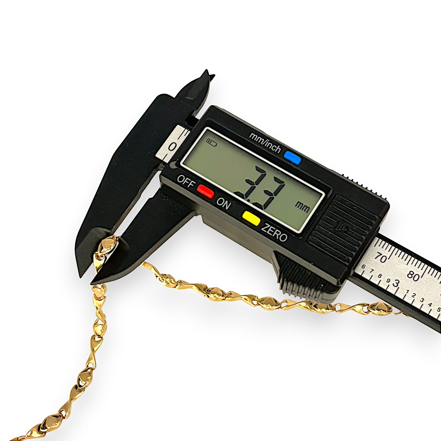 GOLD DEAL | 9K Gold 20cm Twisted X and O Hearts Bracelet