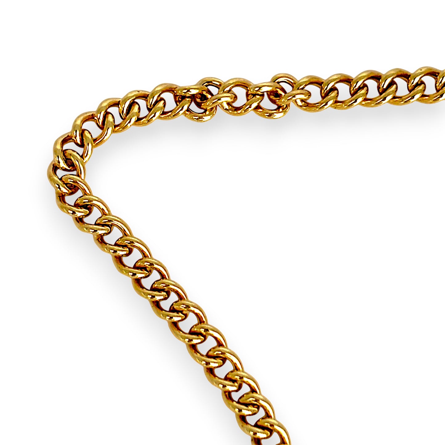 GOLD DEAL | 9ct (9K) Refurbished Soft Curb Link Bracelet with Heart Padlock Length 18cm