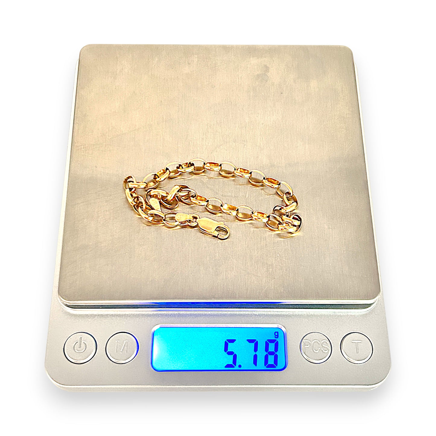 GOLD DEAL | FLASH SALE 9ct (9K) Gold Minimalist Belcher Bracelet 21cm