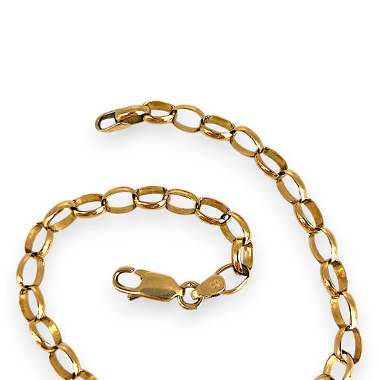 GOLD DEAL | 9ct (9K) Gold Minimalist Belcher Bracelet 21cm