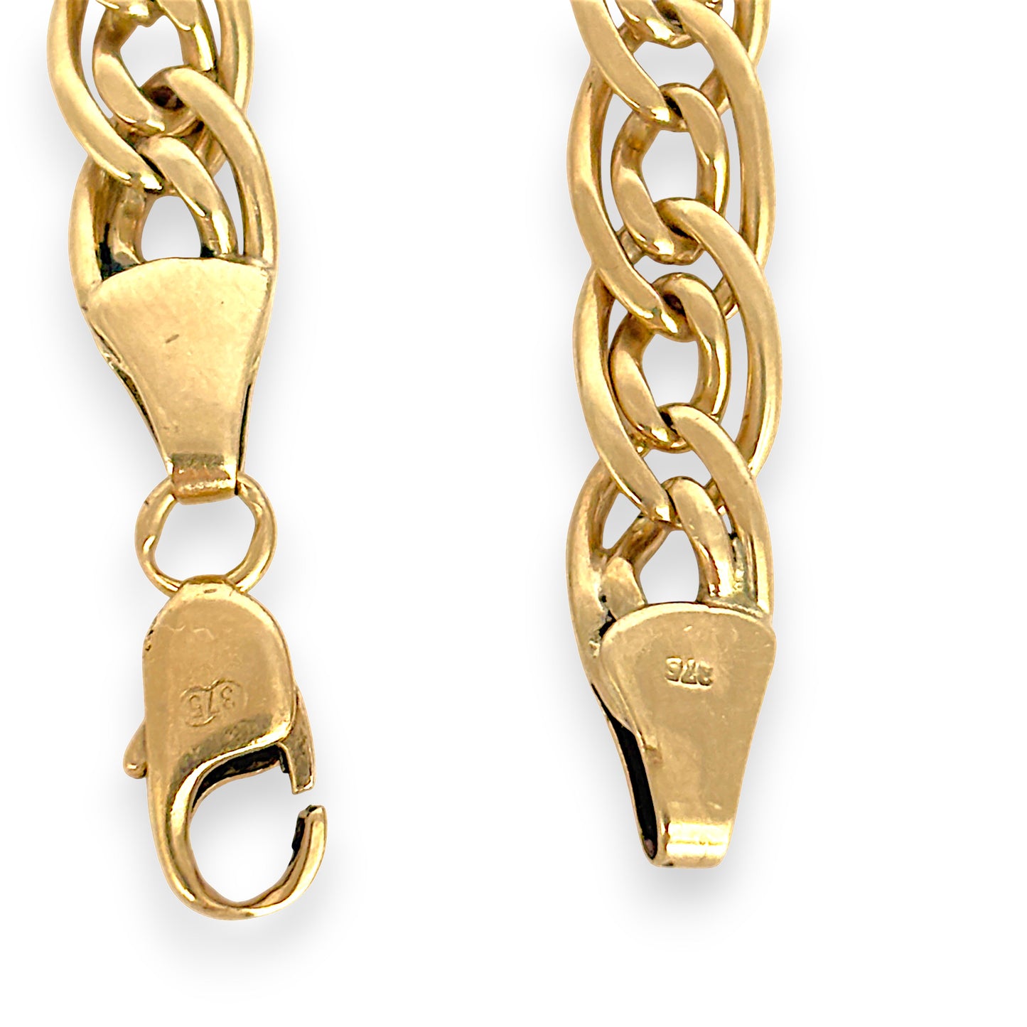 GOLD DEAL | FLASH SALE 9ct (9K) Gold Refurbished 7.9mm Double Curb Link 22cm Bracelet