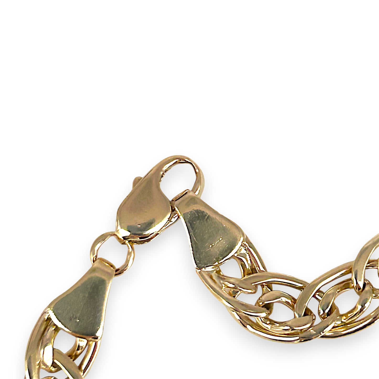 GOLD DEAL | FLASH SALE 9ct (9K) Gold Refurbished 7.9mm Double Curb Link 22cm Bracelet