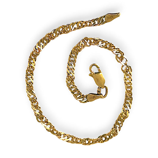 GOLD DEAL | 9ct Gold Twist Bracelet Length 20cm