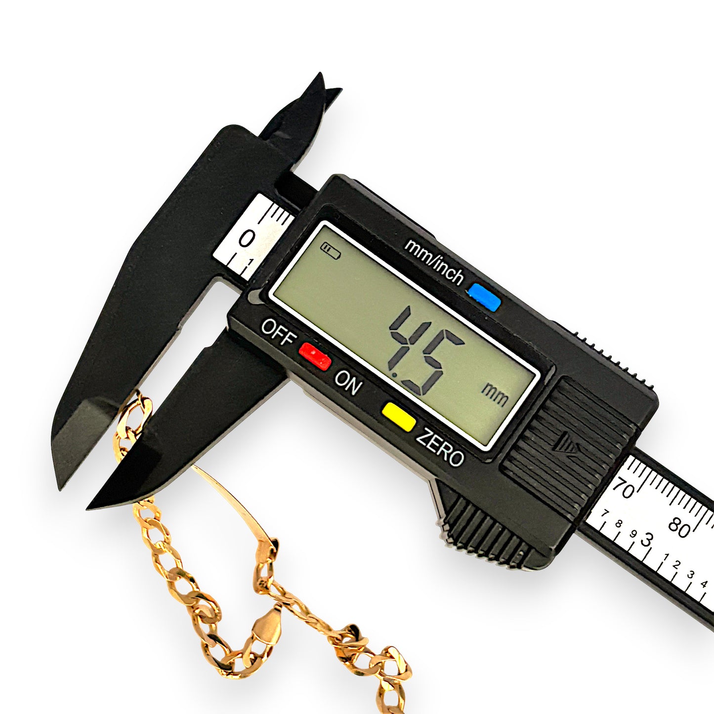 GOLD DEAL | 9ct (9K) Gold Refurbished ID Flat Curb Bracelet Length 20cm