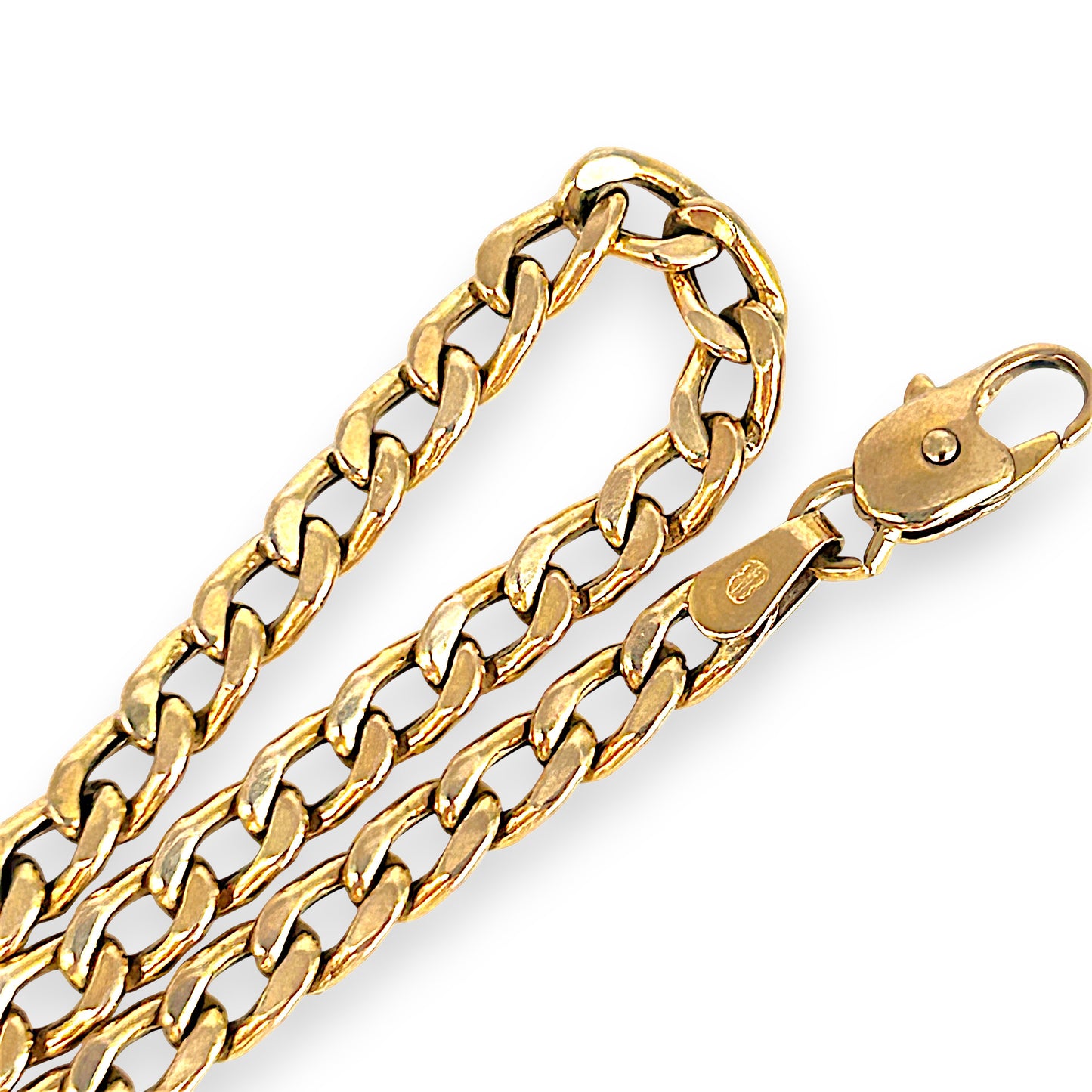 GOLD DEAL | 9ct (9K) Gold Soft Rounded Curb Link Bracelet 18.5cm