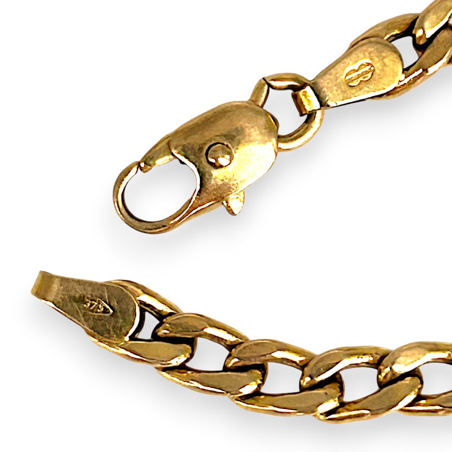 GOLD DEAL | 9ct (9K) Gold Soft Rounded Curb Link Bracelet 18.5cm