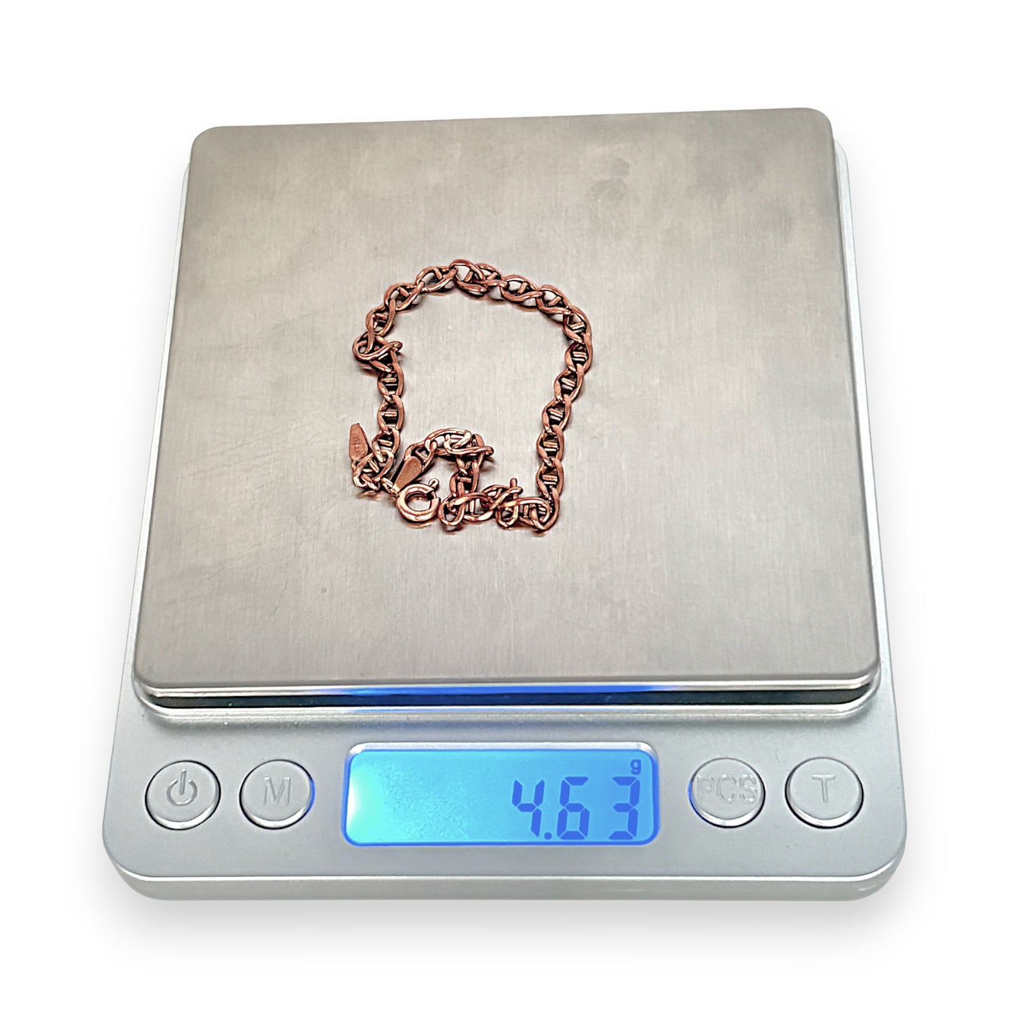 GOLD DEAL | 9ct (9K) Rose Gold 4.0mm Mariner Chain Bracelet Length 20cm