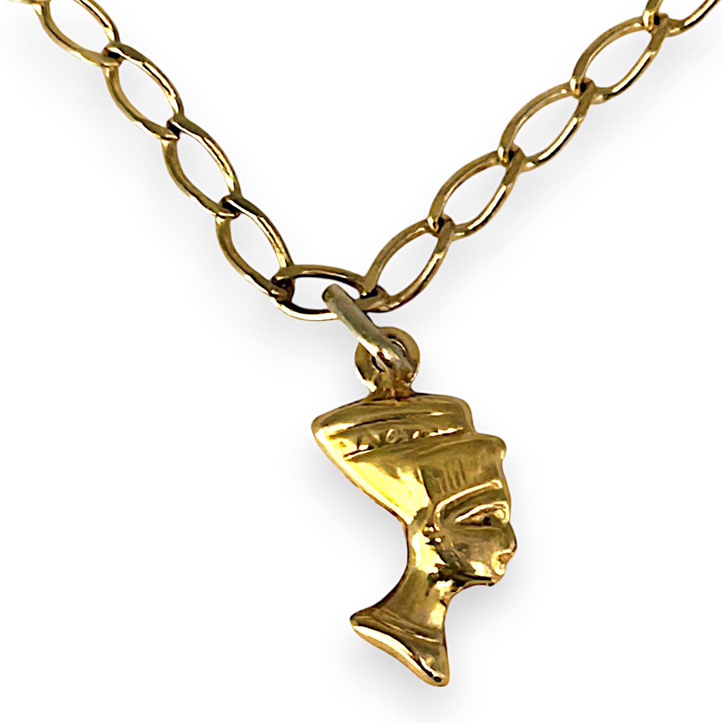 GOLD DEAL | 9ct Gold Oval Link Bracelet with 3 Charms Length 19cm