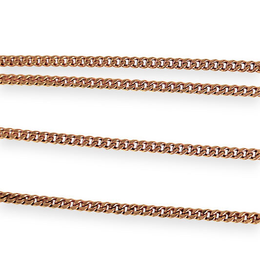 GOLD DEAL | 9ct (9K) Gold Soft Feel Rounded Curb Link 50cm Chain