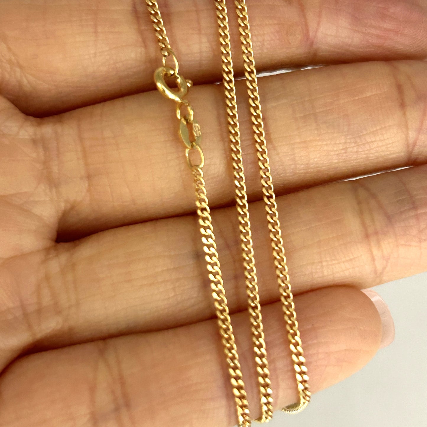 GOLD DEAL | 9ct (9K) Gold Soft Feel Rounded Curb Link 50cm Chain