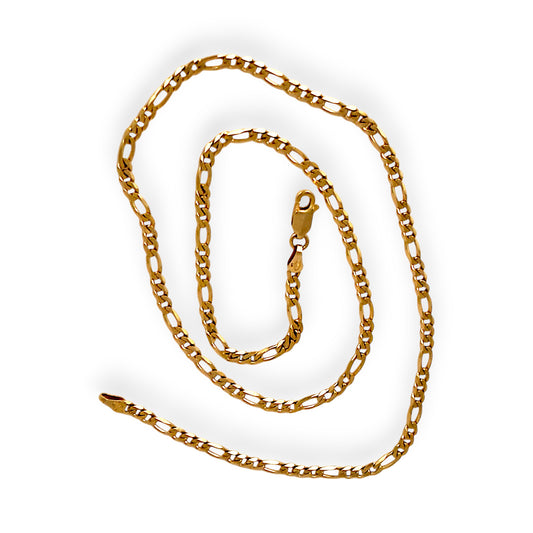 GOLD DEAL | NZ 9ct (9K) Gold Opulent 3 - 1 Figaro 45cm Chain Refurbished