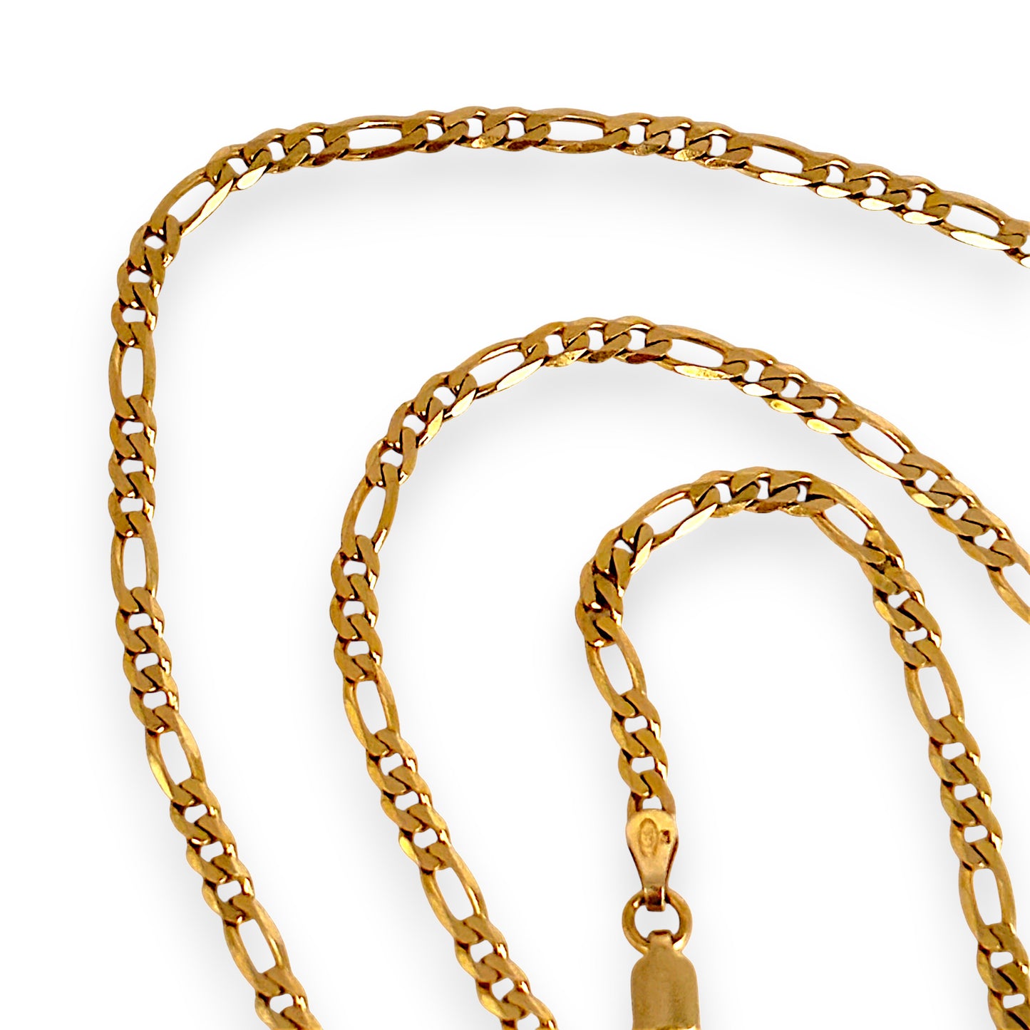 GOLD DEAL | NZ 9ct (9K) Gold Opulent 3 - 1 Figaro 45cm Chain Refurbished