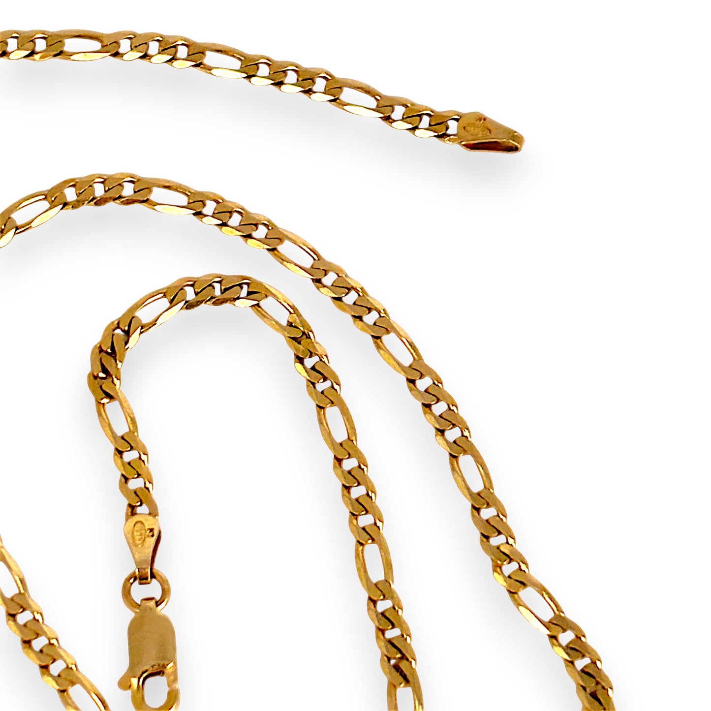 GOLD DEAL | NZ 9ct (9K) Gold Opulent 3 - 1 Figaro 45cm Chain Refurbished