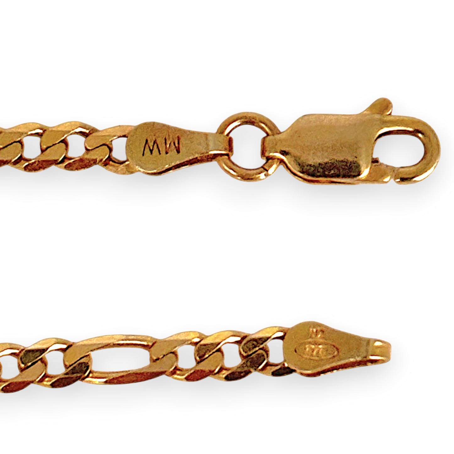GOLD DEAL | NZ 9ct (9K) Gold Opulent 3 - 1 Figaro 45cm Chain Refurbished