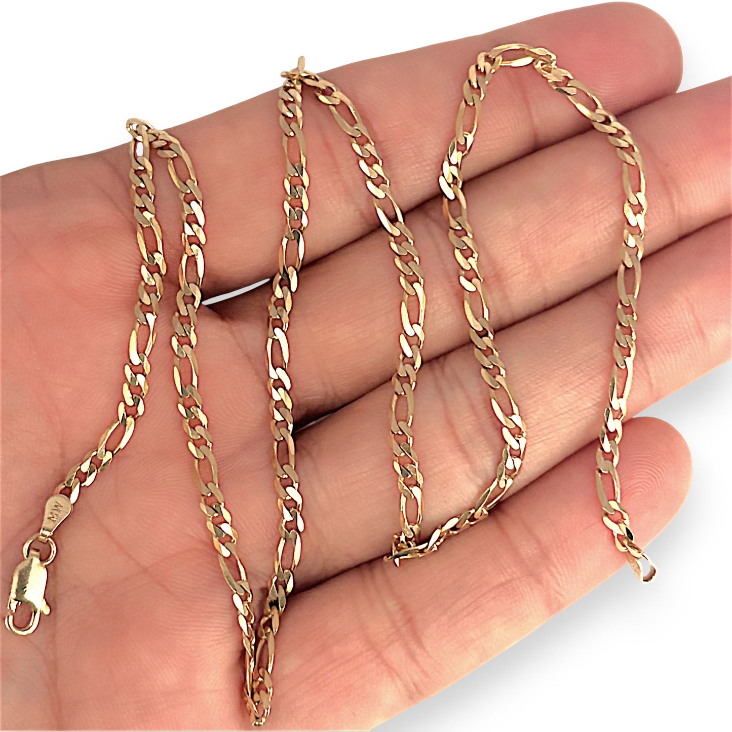 GOLD DEAL | NZ 9ct (9K) Gold Opulent 3 - 1 Figaro 45cm Chain Refurbished
