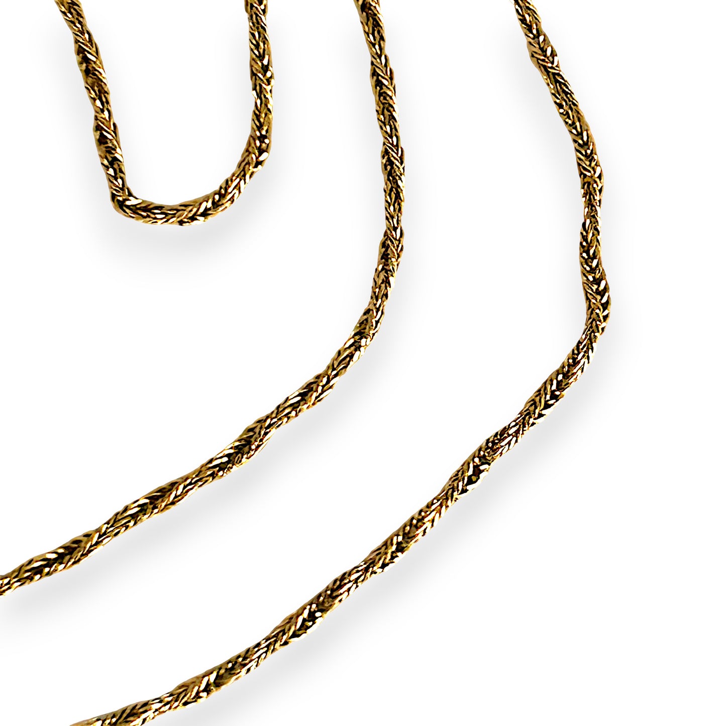 GOLD DEAL | 9ct (9K) Gold Spiraled Brilliance Twist 54cm Chain Refurbished