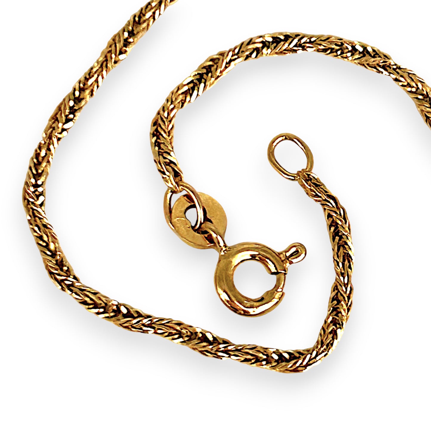 GOLD DEAL | 9ct (9K) Gold Spiraled Brilliance Twist 54cm Chain Refurbished