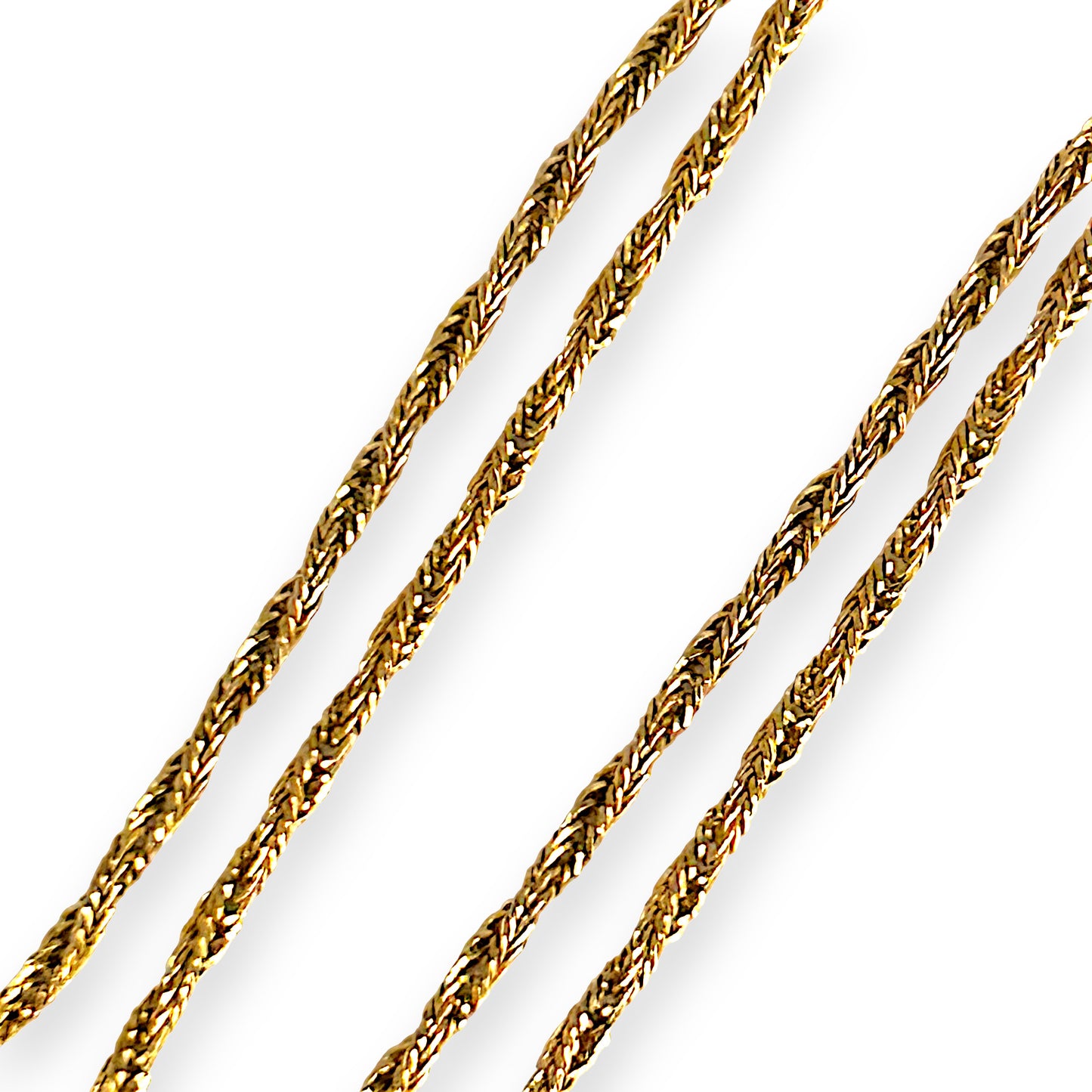 GOLD DEAL | 9ct (9K) Gold Spiraled Brilliance Twist 54cm Chain Refurbished