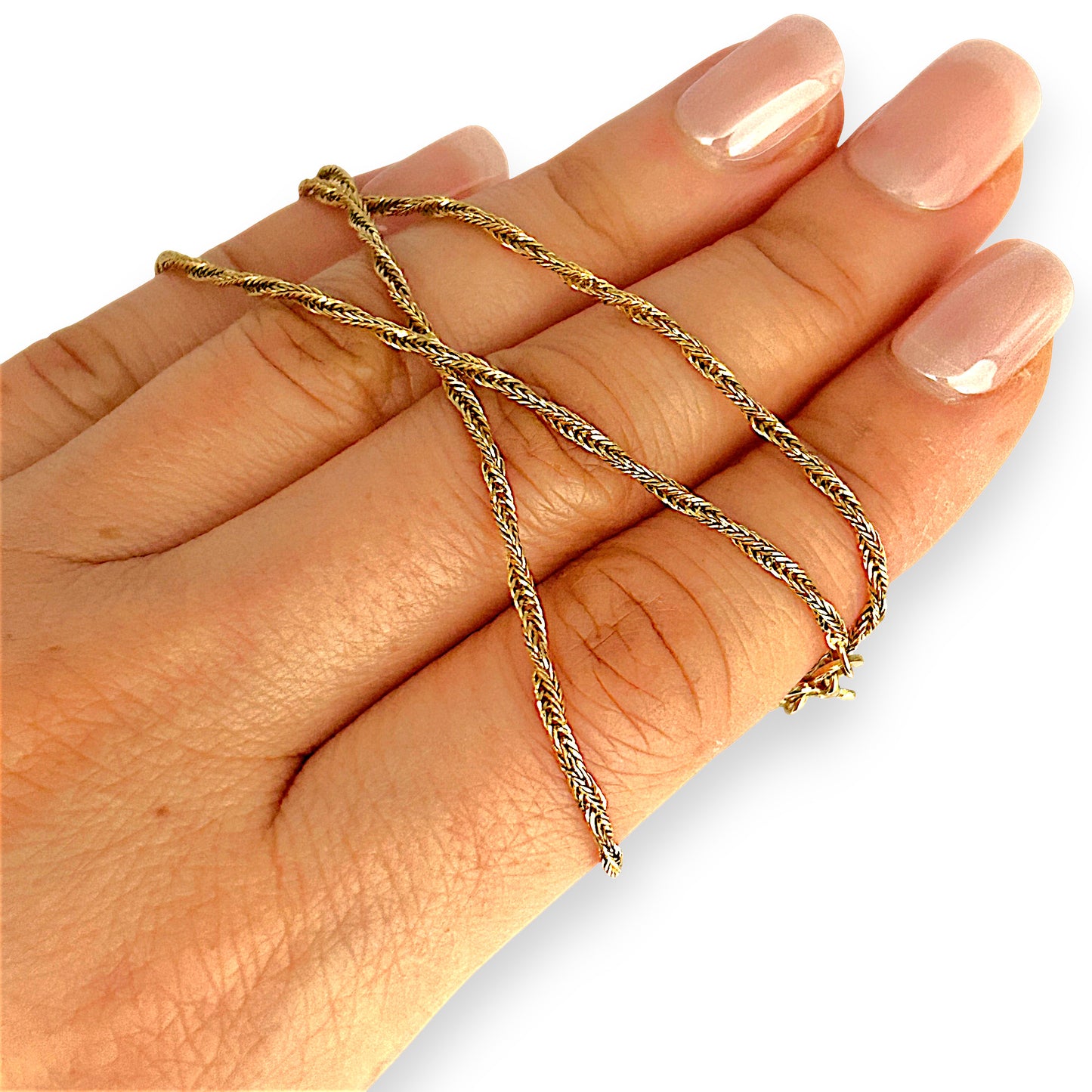 GOLD DEAL | 9ct (9K) Gold Spiraled Brilliance Twist 54cm Chain Refurbished