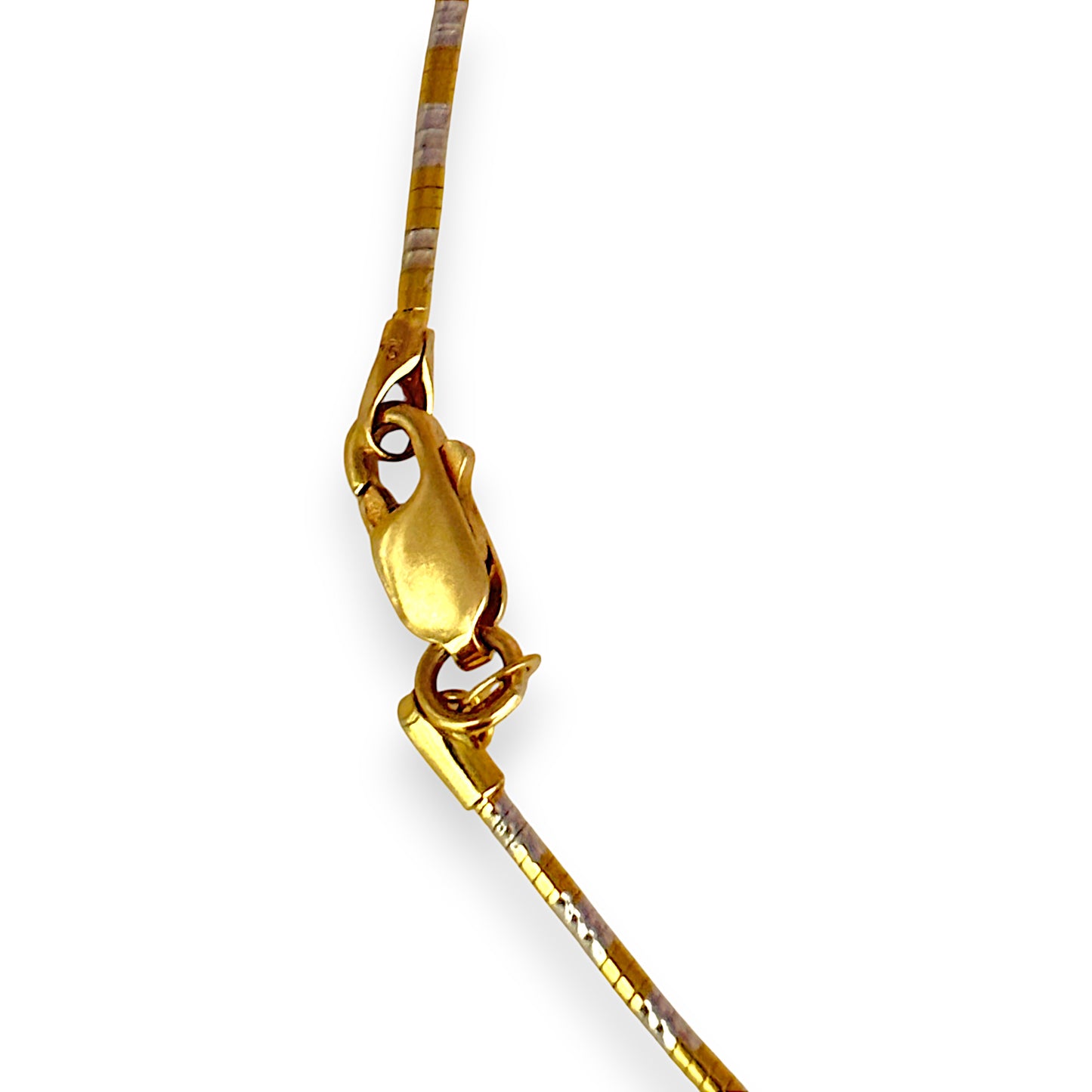 GOLD DEAL | 18ct (18K) Y/W Gold Two Tone Fine Cord Chain Length 36cm