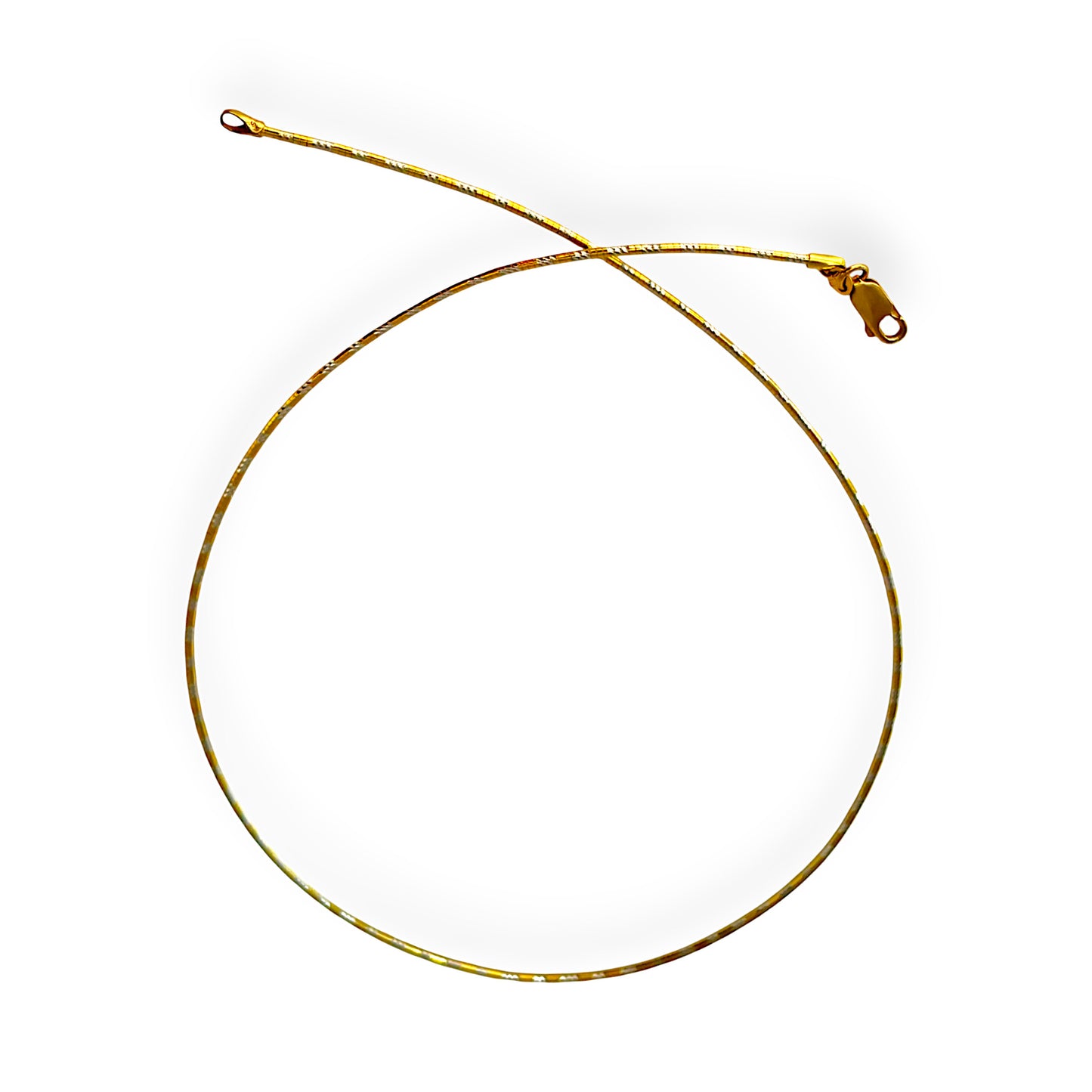 GOLD DEAL | 18ct (18K) Y/W Gold Two Tone Fine Cord Chain Length 36cm