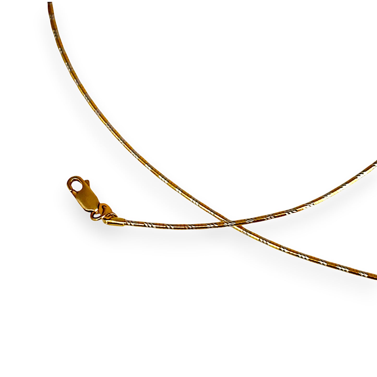 GOLD DEAL | 18ct (18K) Y/W Gold Two Tone Fine Cord Chain Length 36cm