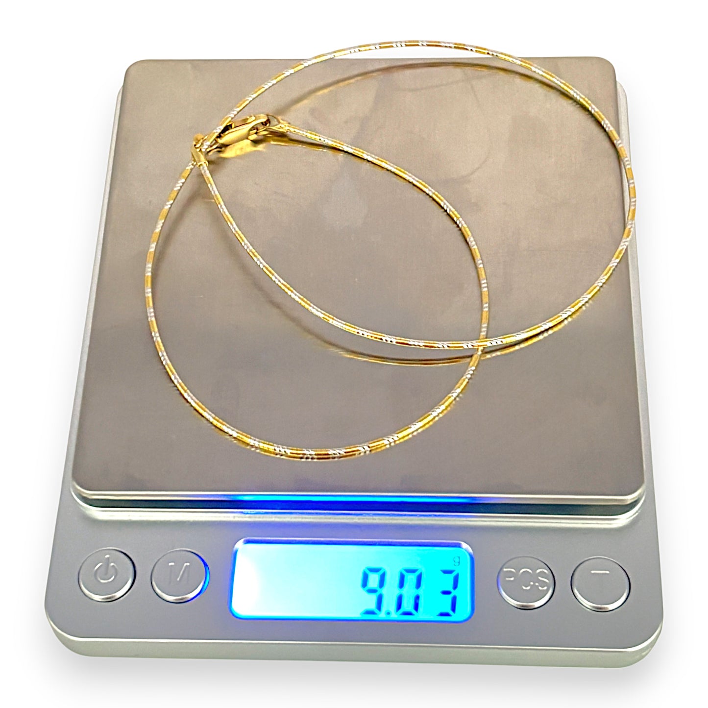 GOLD DEAL | 18ct (18K) Y/W Gold Two Tone Fine Cord Chain Length 36cm