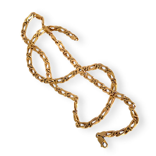 GOLD DEAL | 9ct (9K) Gold Commanding Crossover Link 55cm Chain