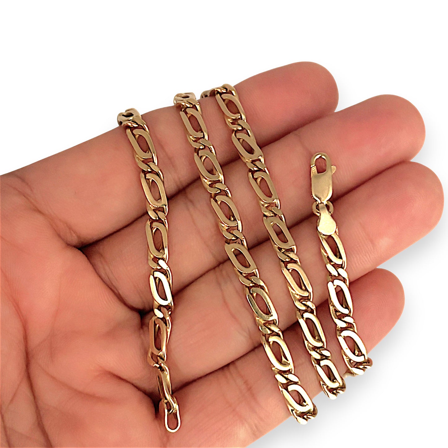 GOLD DEAL | 9ct (9K) Gold Commanding Crossover Link 55cm Chain