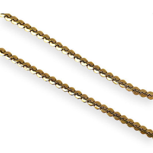 GOLD DEAL | 9ct (9K) Gold Silken Snake 47cm Chain NZ