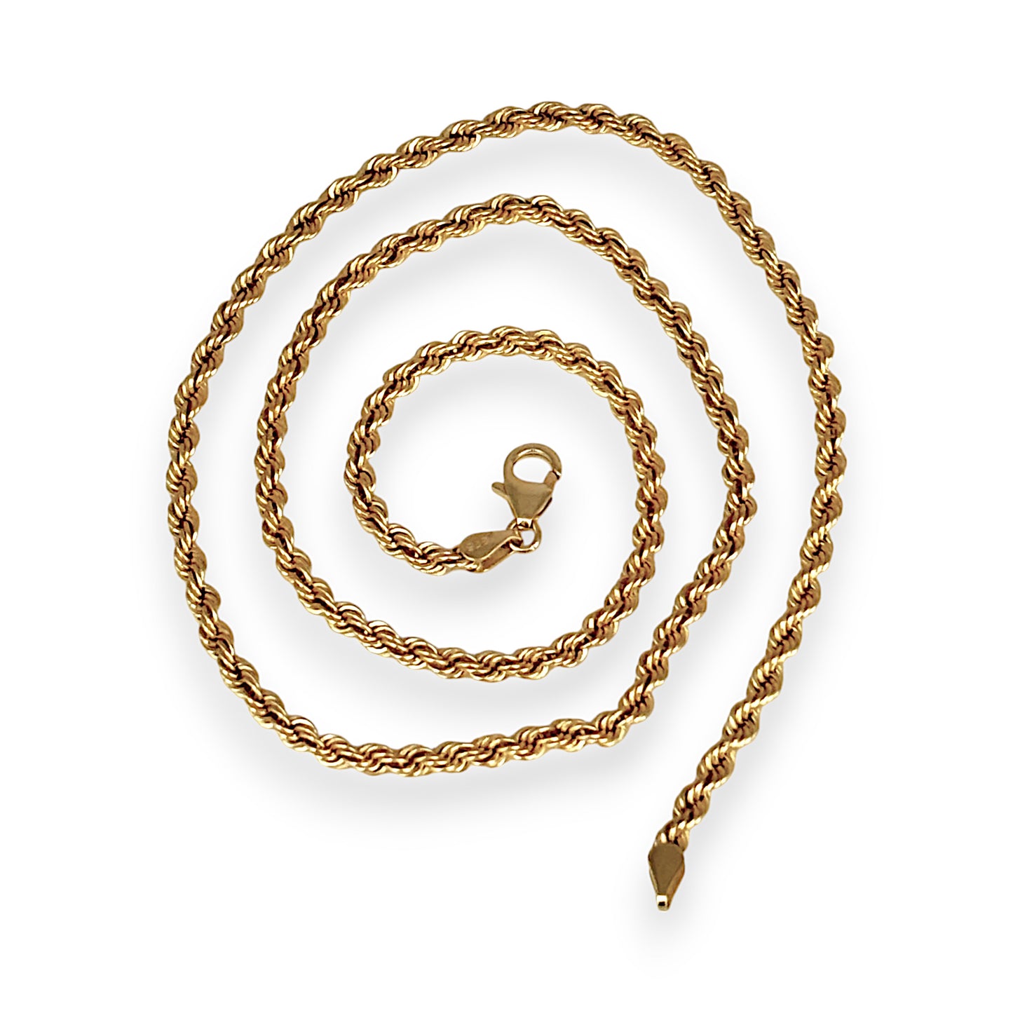 9ct Gold Rope Chain Length 50cm. R # 1031