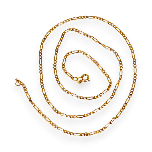 GOLD DEAL | 9ct (9K) Gold Sleek 3 - 1 Figaro 48cm Chain Refurbished