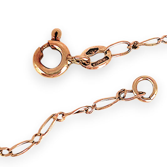 GOLD DEAL | 9ct (9K) Gold Slimline 1 - 1 Figaro 43cm Chain