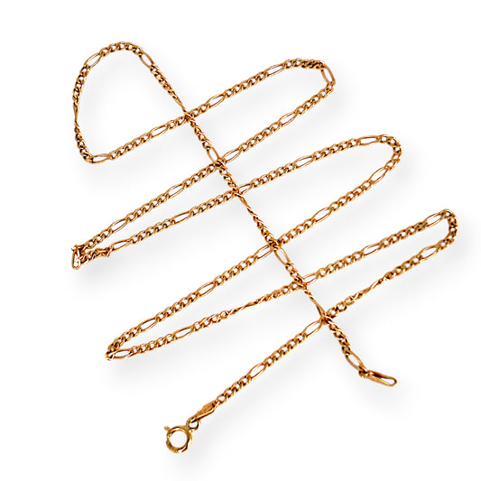 GOLD DEAL | 9ct (9K) Gold Graceful 5 - 1 Figaro 51cm Chain Refurbished