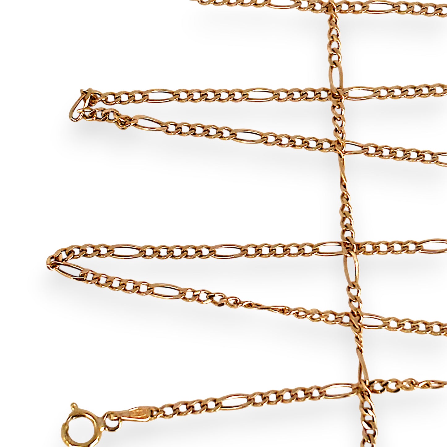GOLD DEAL | 9ct (9K) Gold Graceful 5 - 1 Figaro 51cm Chain Refurbished