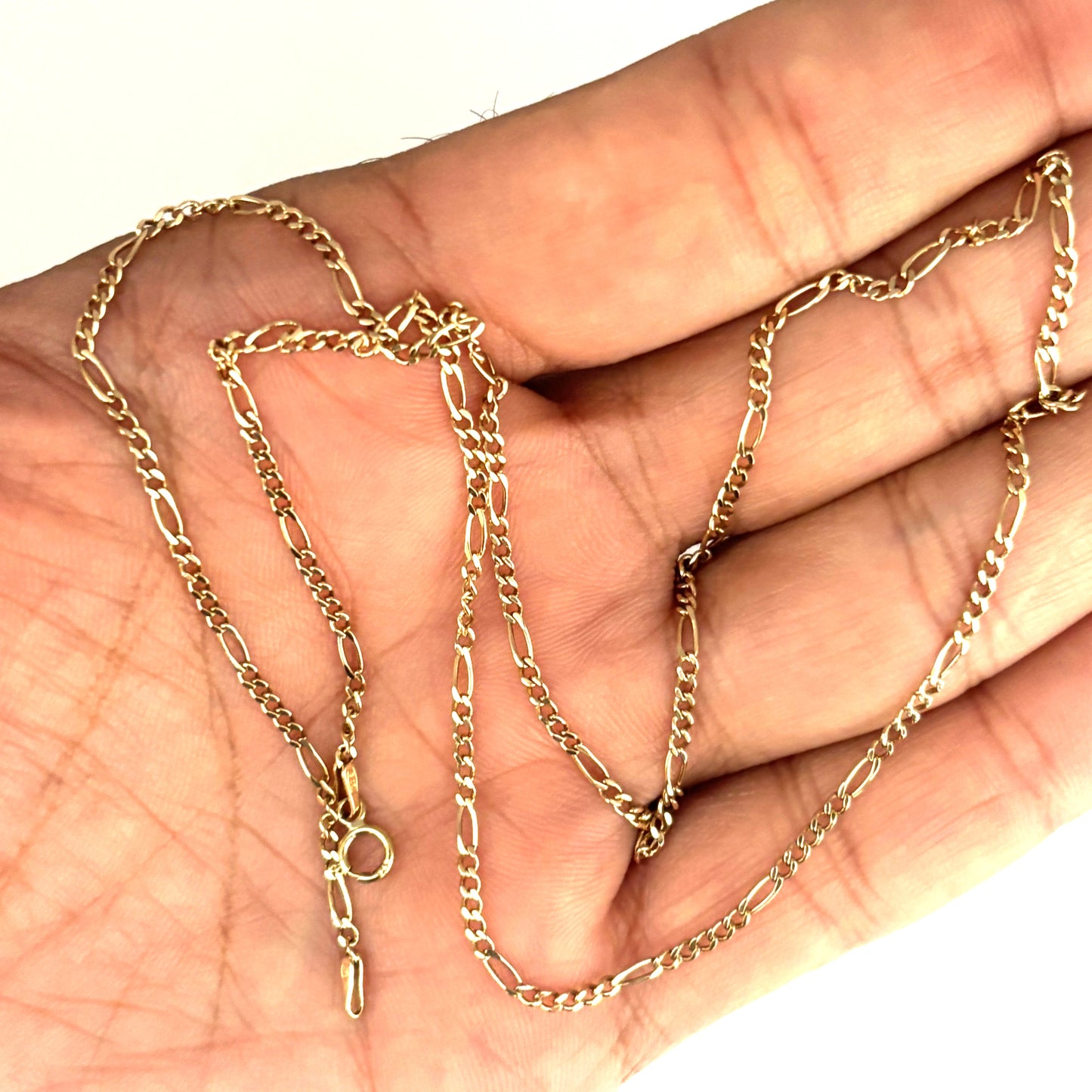 GOLD DEAL | 9ct (9K) Gold Graceful 5 - 1 Figaro 51cm Chain Refurbished
