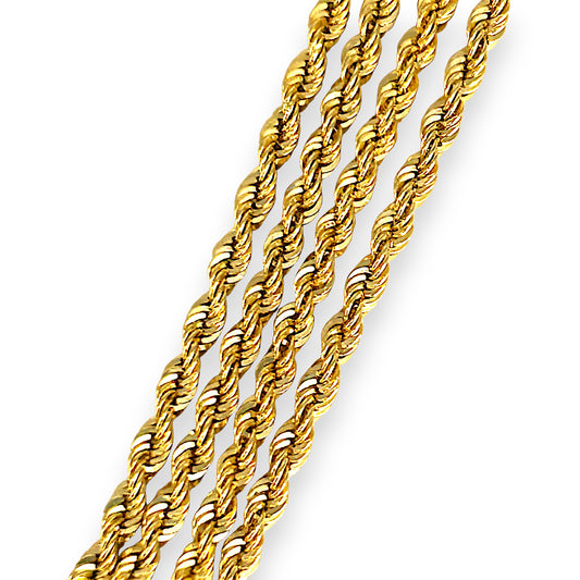 GOLD DEAL | 9ct (9K) Gold Novel Twisted Rope 49cm Chain