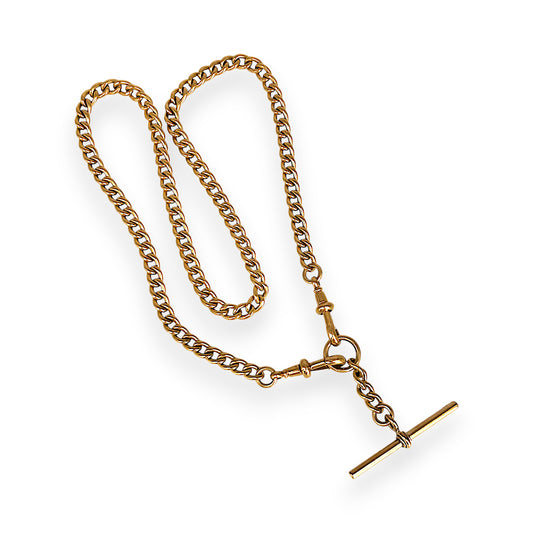 GOLD DEAL | 9ct (9K) Gold Hefty 47cm Chain & T Bar