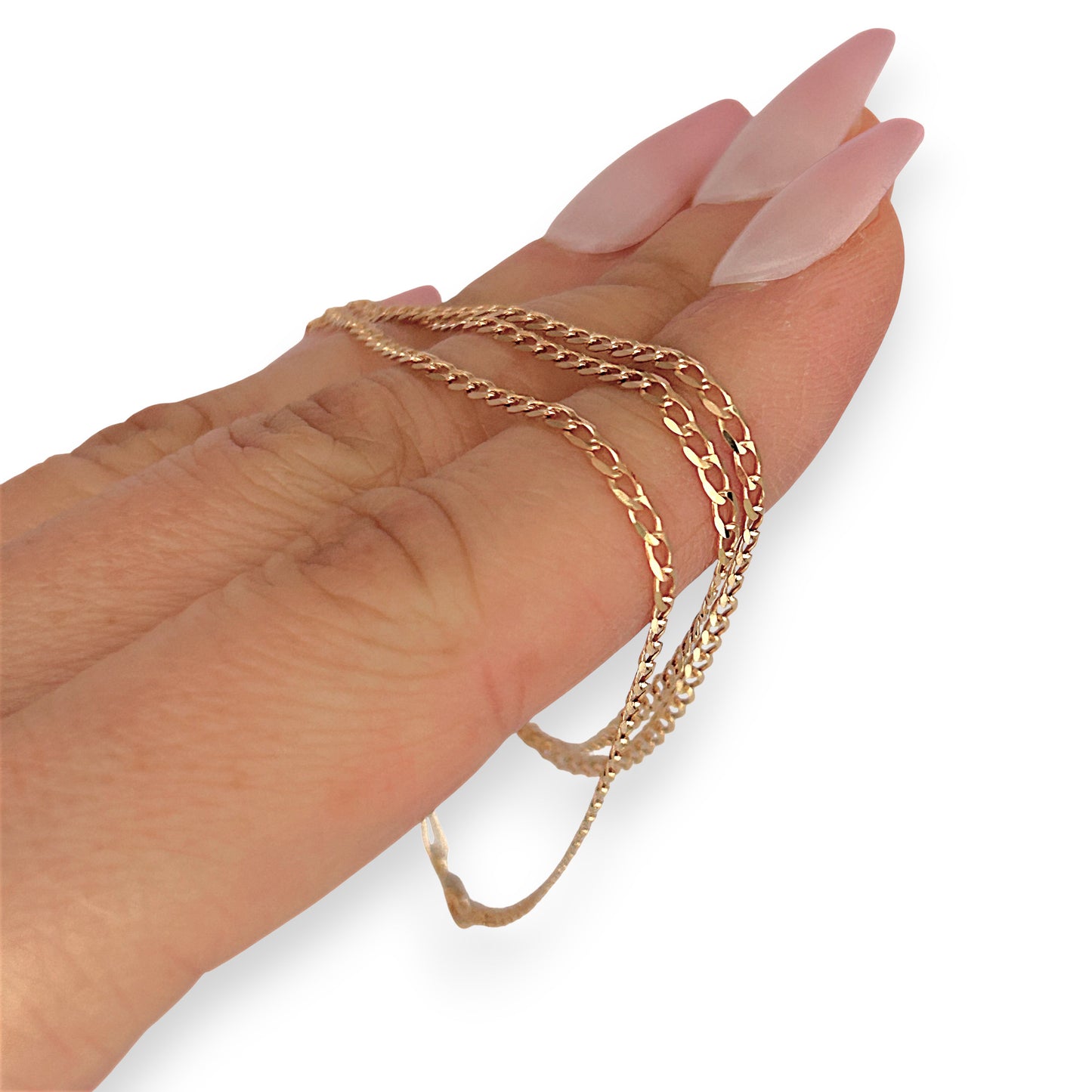 GOLD DEAL | 9ct (9K) Gold Refined Edge - Flat Curb Chain Refurbished 50cm x 2.0mm