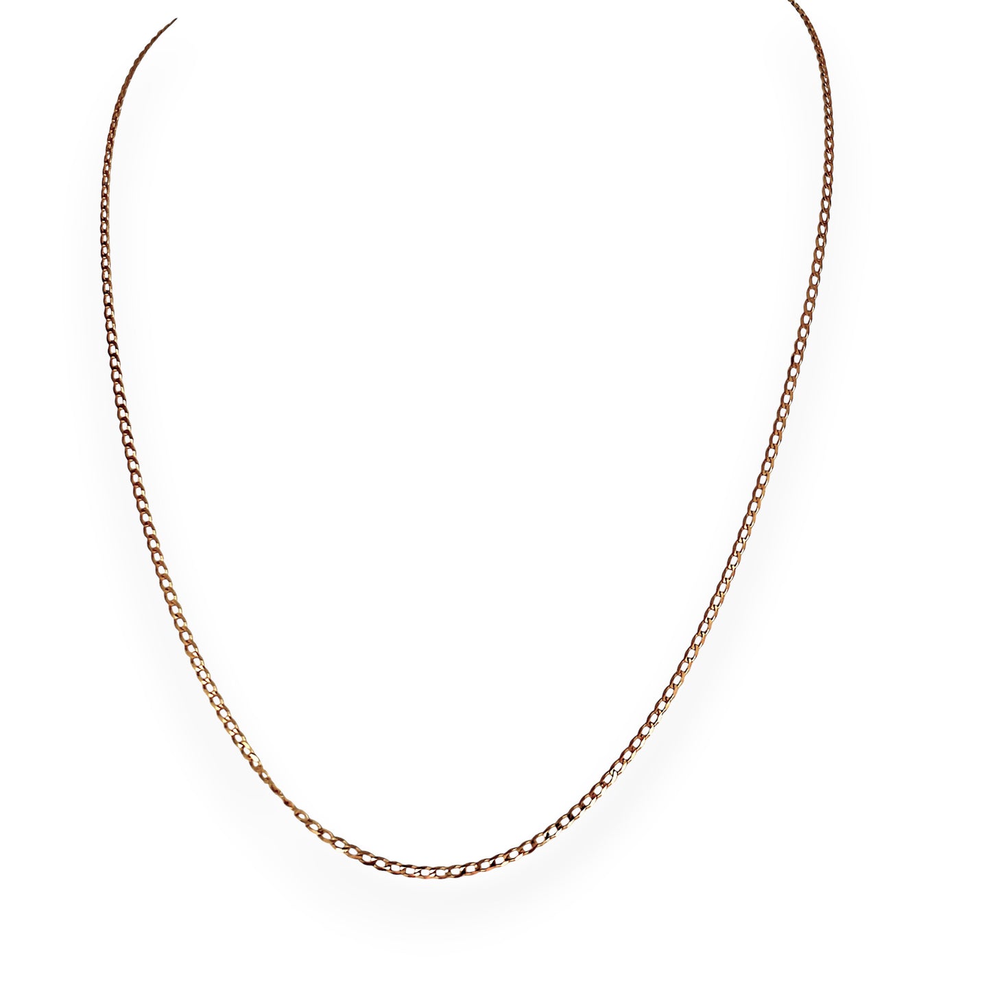 GOLD DEAL | 9ct (9K) Gold Refined Edge - Flat Curb Chain Refurbished 50cm x 2.0mm