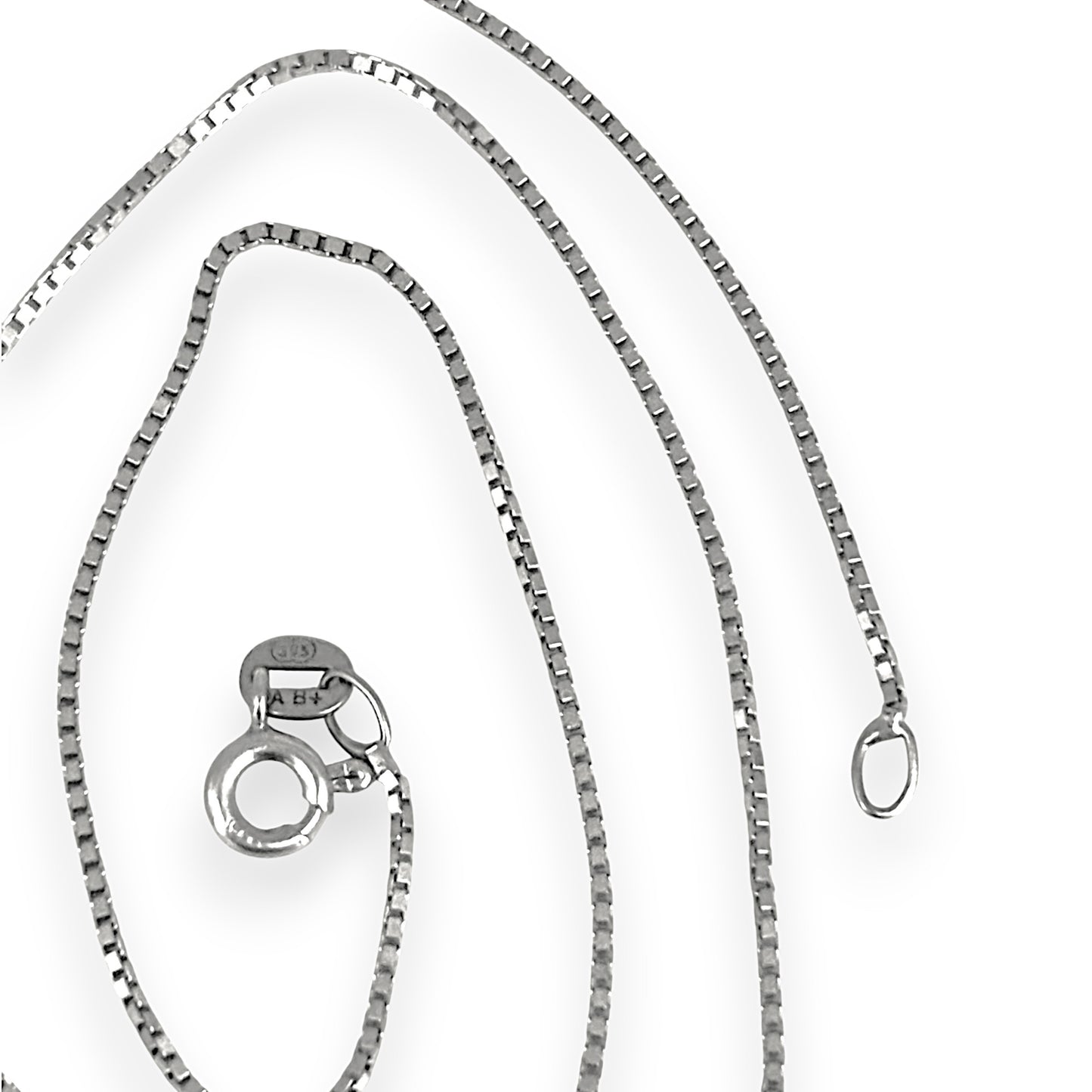 GOLD DEAL | 9ct White Gold Soft Box Chain Length 45cm