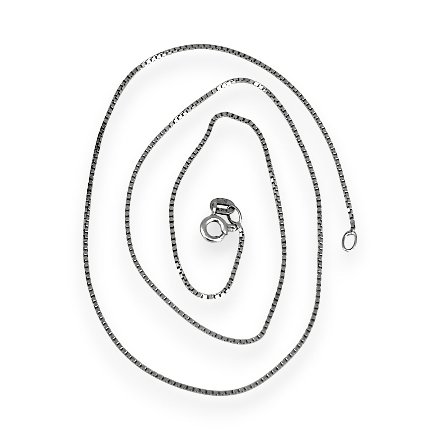 GOLD DEAL | 9ct White Gold Soft Box Chain Length 45cm