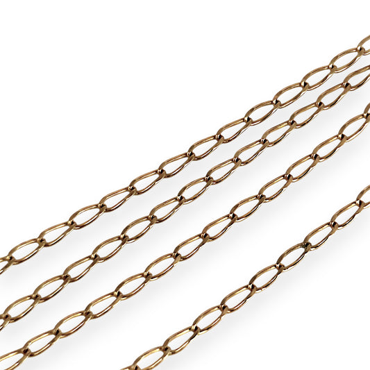GOLD DEAL | 9ct (9K) Gold Golden Whisper - Oval Link Chain Refurbished 45cm