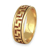 GOLD DEAL | 9ct (9K) Gold 6.9mm Vintage Greek Key Pattern Band Ring Size U